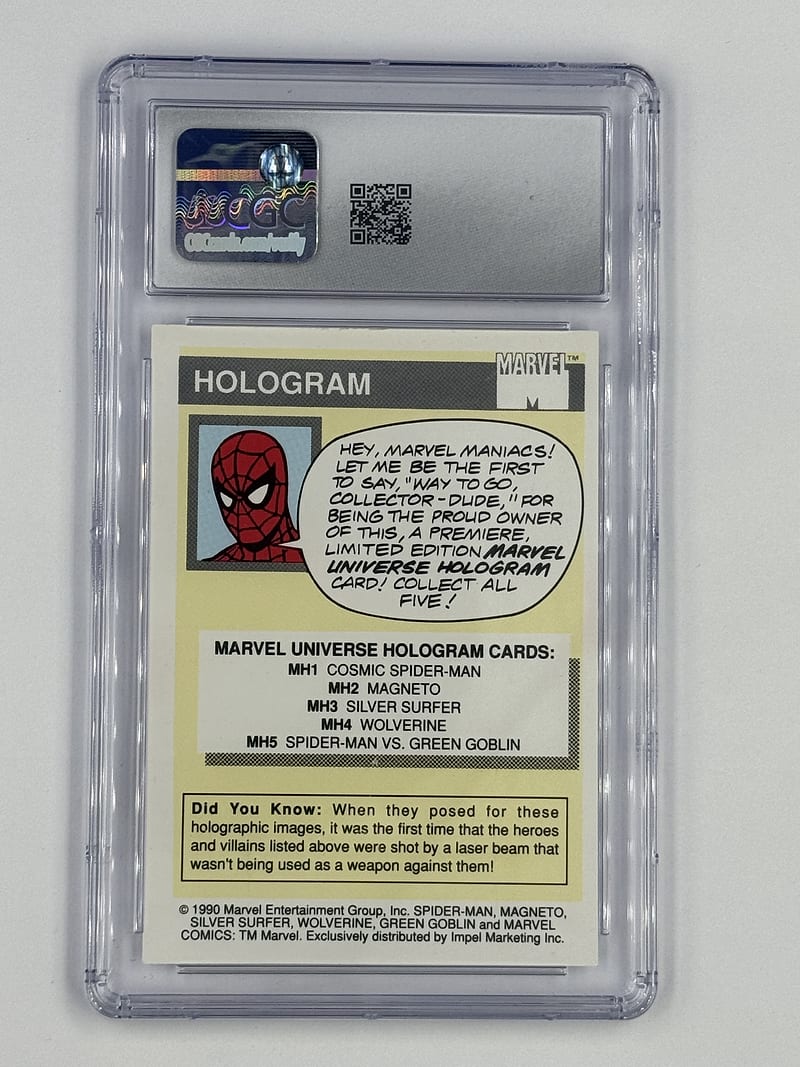 Silver Surfer Holograma - Marvel Universe Series I (1990) (reverso)
