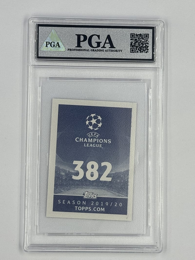 2019-20 Topps UCL Kylian Mbappé #382 Sticker Mint 9 (reverso)