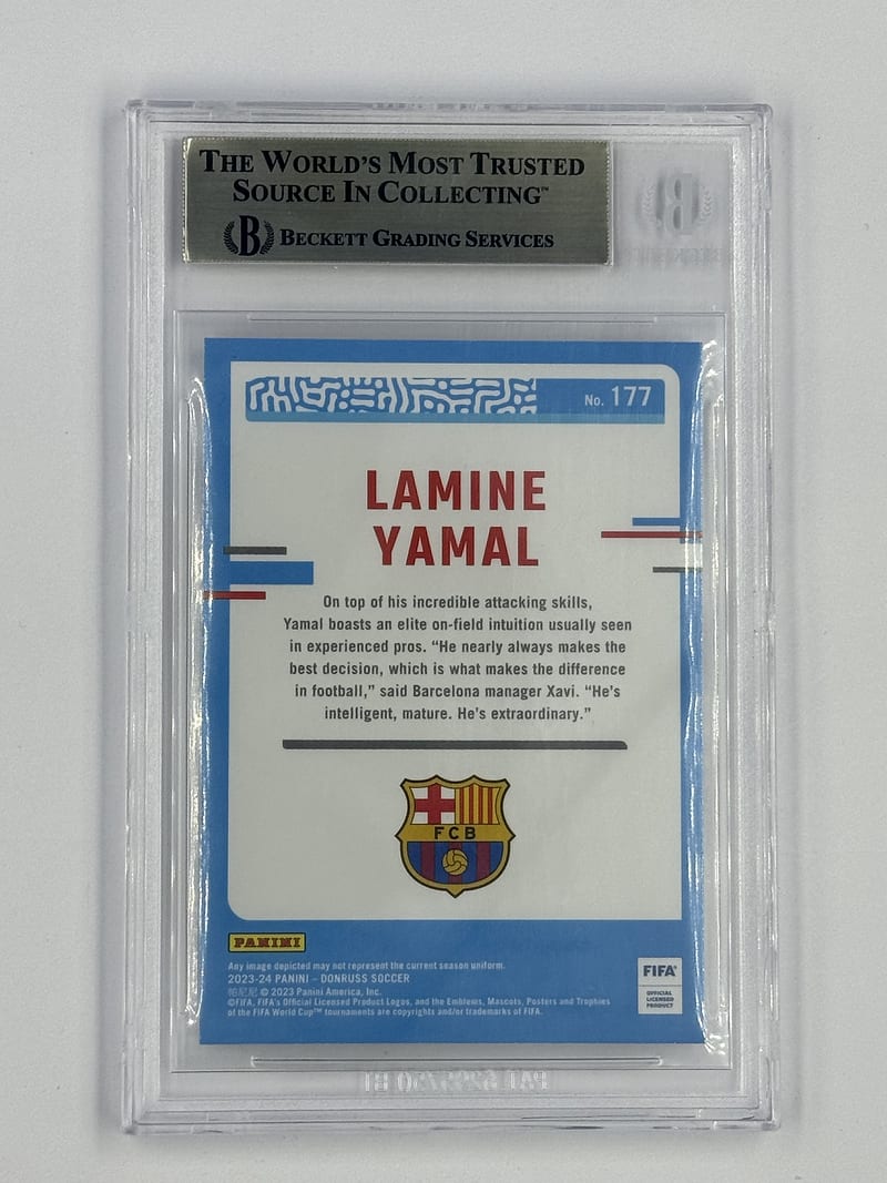 Tarjeta Graded Lamine Yamal #177 (reverso)
