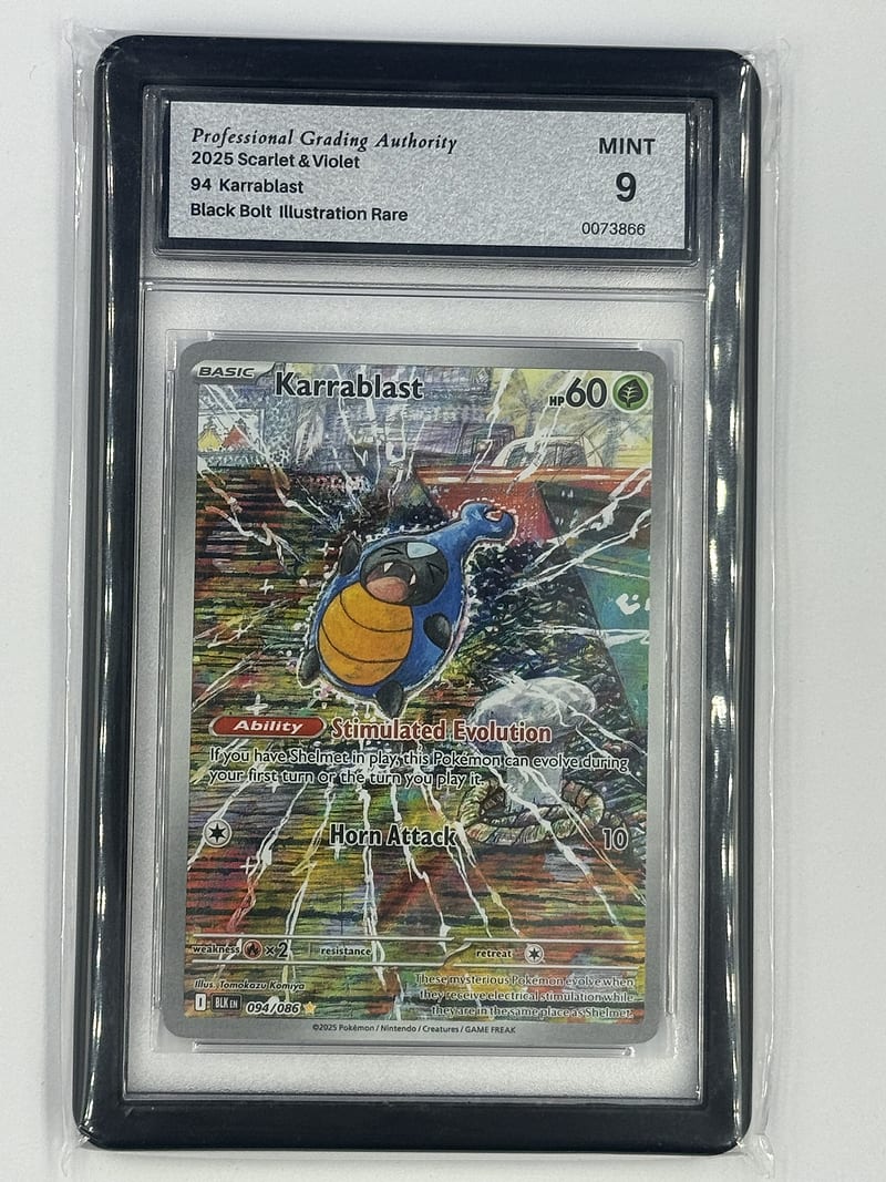 107 - Karrablast Black Bolt Illustration Rare (PSA 9)