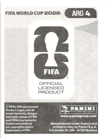 Estampa Panini FIFA 2023 - Cristian Romero (reverso)