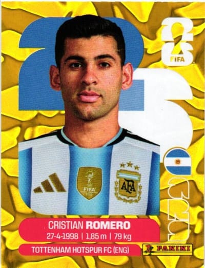 Estampa Panini FIFA 2023 - Cristian Romero