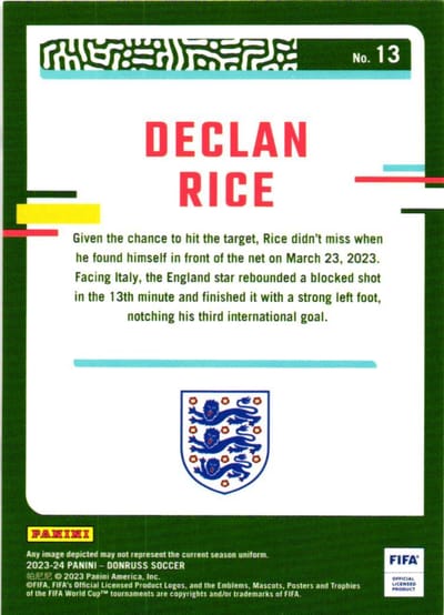 Declan Rice – El Capitán Inglés del Arsenal (reverso)